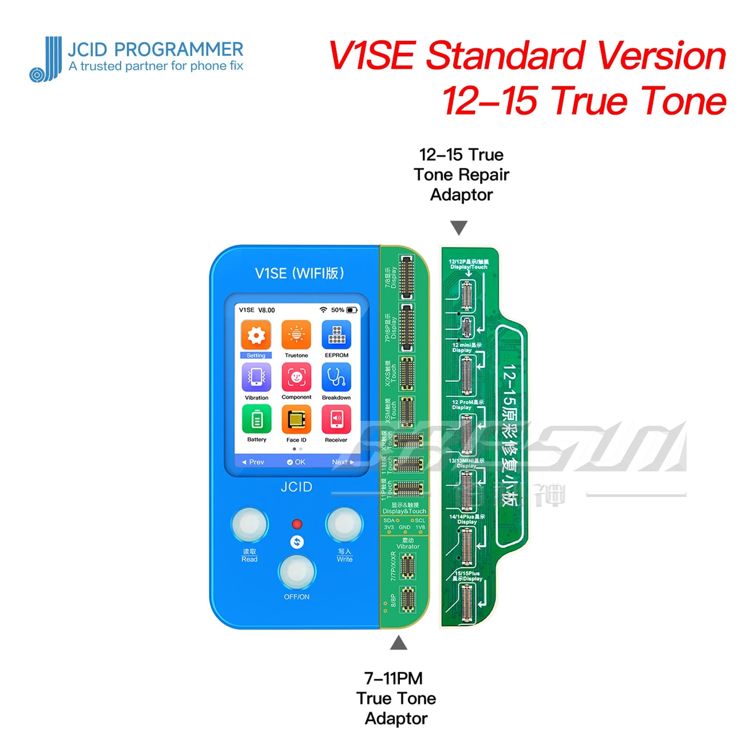 JCID V1SE Programmer Screen Sensitization Converter for Iphone 11 12 13 14 15 16 17 Pro Max LCD True Tone Original Color Repair