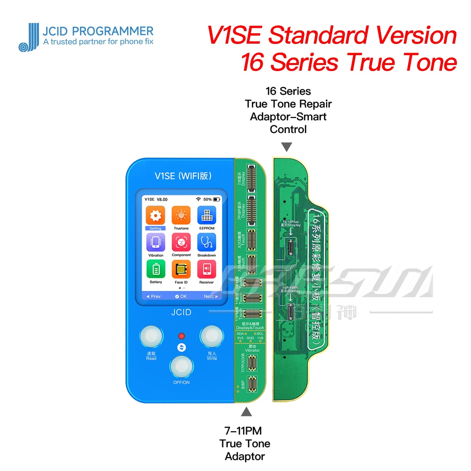 JCID V1SE Programmer Screen Sensitization Converter for Iphone 11 12 13 14 15 16 17 Pro Max LCD True Tone Original Color Repair