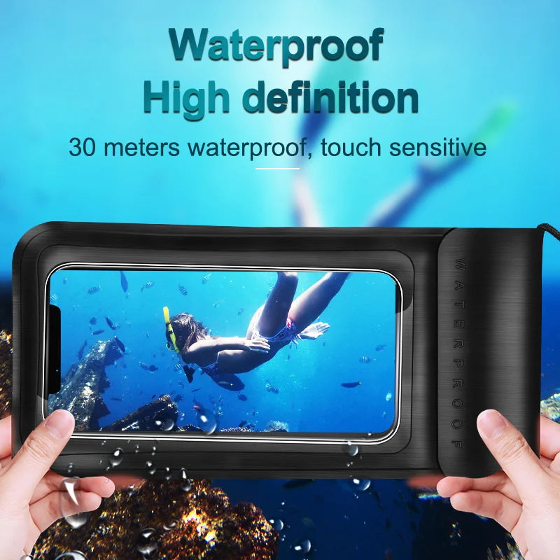 Waterproof Phone Pouch Underwater Phone Bag Case Swimming Diving Phone Case Bag for Xiaomi Iphone Huawei Samsung