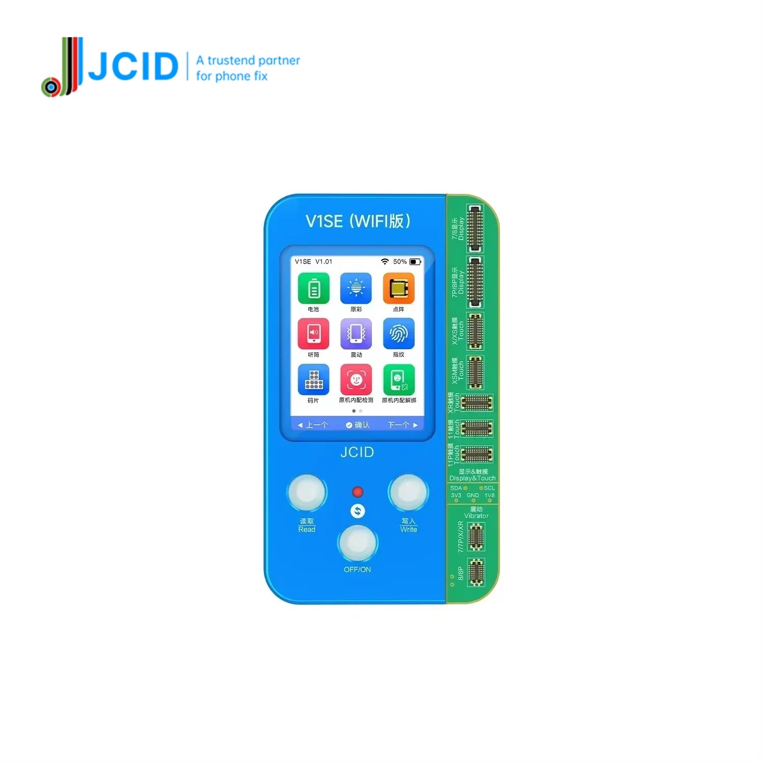 JCID V1SE Programmer Screen Sensitization Converter for Iphone 11 12 13 14 15 16 17 Pro Max LCD True Tone Original Color Repair