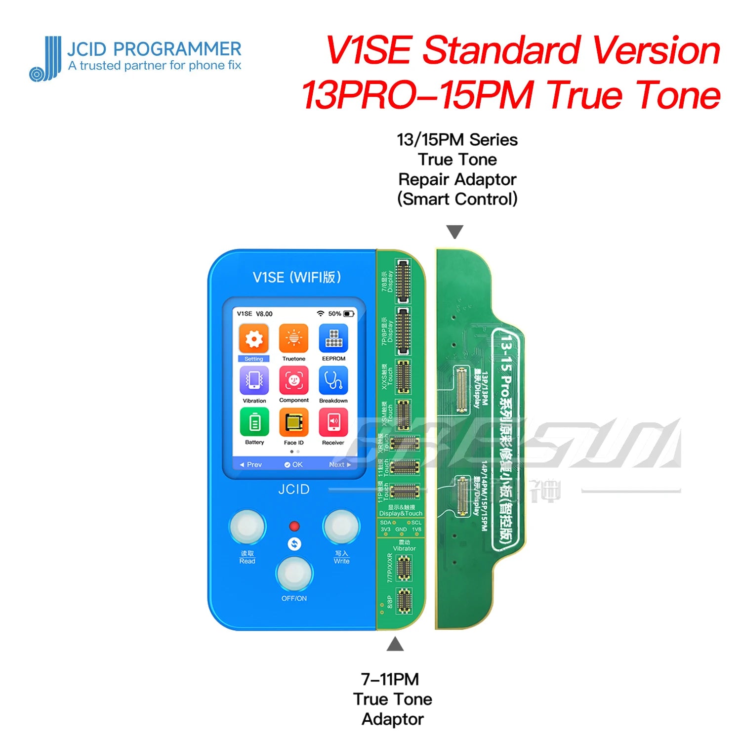JCID V1SE Programmer Screen Sensitization Converter for Iphone 11 12 13 14 15 16 17 Pro Max LCD True Tone Original Color Repair